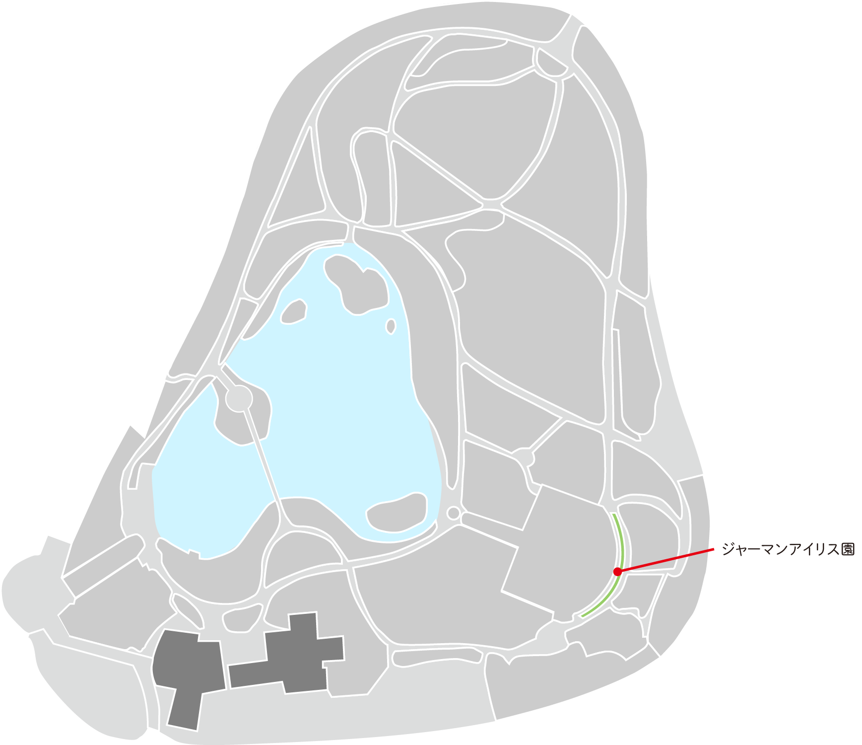 ジャーマンアイリス園マップ